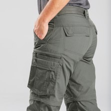 Decathlon Forclaz Erkek Outdoor Trekking Modüler Kargo Pantolon - Haki - Travel 100 Modul