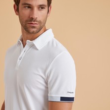 Decathlon Fouganza Erkek Binicilik Polo Tişörtü - Beyaz