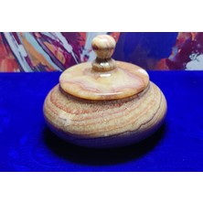 Marble Center Mermer Şekerlik Doğal Taş İkramlık 15 cm