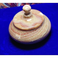 Marble Center Mermer Şekerlik Doğal Taş İkramlık 15 cm