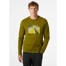 Helly Hansen Helly Hansen Men's F2F Organic Cotton Long Sleeve Tee Erkek Yeşil Sweatshirt HHA.63259.461