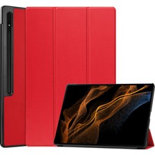 Shin-Wo Samsung Galaxy Tab S9 Ultra Folio Kılıf Çok Açılı Standlı Ince Hafif Koruyucu Kapak (Yurt Dışından)