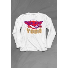 Kendim Seçtim Baby On Board Yoda Star Wars Kahverengi Bebek Mandalorian Uzun Kollu Tişört