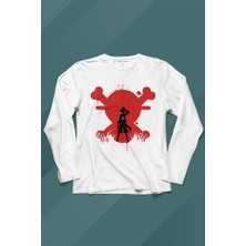 Kendim Seçtim One Piece Anime Dizi Japanese Urban Wear Street Culture Uzun Kollu Tişört