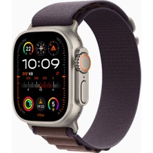 Apple Watch Ultra 2 Gps + Cellular, 49MM Titanyum Kasa Indigo Alpine Loop - Medium MRET3TU/A