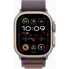 Apple Watch Ultra 2 Gps + Cellular, 49MM Titanyum Kasa Indigo Alpine Loop - Medium MRET3TU/A