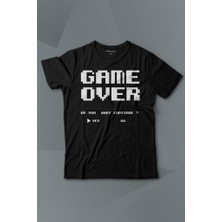 Kendim Seçtim Game Over Atari Retro Pixel Oyun Baskılı Tişört Çocuk T-Shirt