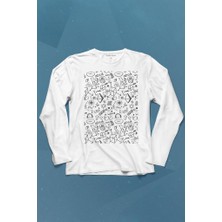 Kendim Seçtim Minimal Drawing Çizim Geometrik Uzun Kollu Tişört