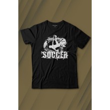 Kendim Seçtim Soccer Röveşata Gol Atan Futbolcu Taktik Baskılı Tişört Çocuk T-Shirt