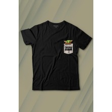 Kendim Seçtim The Mandalorian Bebek Yoda Cep Tasarımı Baskılı Tişört Çocuk T-Shirt