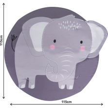 Jusso Baby 3 Boyutlu Dokunuş Safari Hayvanlar Oyun Halısı 115*115 cm