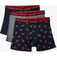 Koton 3'lü Boxer Seti Boks Temalı Sloganlı
