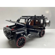 Hepsilazım Mercedes G63 Jip Diecast Koleksiyon Metal Model Oyuncak Araba 23 cm Sesli Işıklı Kaput Bagaj Kapılar Açılır Jeep