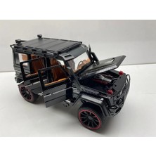 Hepsilazım Mercedes G63 Jip Diecast Koleksiyon Metal Model Oyuncak Araba 23 cm Sesli Işıklı Kaput Bagaj Kapılar Açılır Jeep