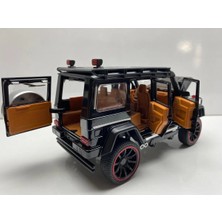 Hepsilazım Mercedes G63 Jip Diecast Koleksiyon Metal Model Oyuncak Araba 23 cm Sesli Işıklı Kaput Bagaj Kapılar Açılır Jeep