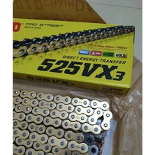 DID 520-114VX3 2006-2016 Kawasaki Er-6 N Uyumlu Zincir Vx3 Xring Gold (Sarı) Renk