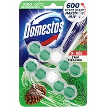 Domestos Wc Blok 5'li Güç Tuvalet Bloğu Çam Ferahlığı Maksimum Hijyen 100 G  (  5  Adet  )