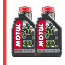 Motul 5100 15W-50 4t 1l Motosiklet Motor Yağı Güncel Ürün 2 Adet