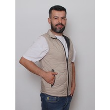 R&B Tasarım Soğan Desenli  Slimfit Kapitone  Şişme Yelek