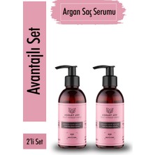 Yıpranmış Saçlara Özel Kırık Saç Uçlarını Onaran Argan Yağı İçeren Saç Bakım Serumu 100 ml 2li Set