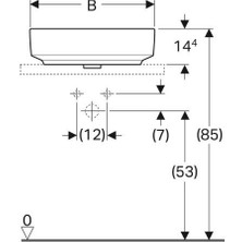 Geberıt Lay-On Washbasin Variform B60 500.777.01.2  60X45 cm