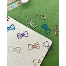 Kağıt Gemi Dükkan Kurdale Desenli Çok Renkli 5'li Metal Ataş Seti