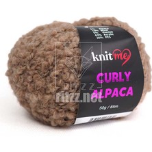 Knit Me Curly Alpaca KC10 Kahverengi