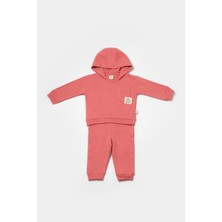 2D2B Baby Organik  Kapüşonlu Sweatshirt Pantolon Set