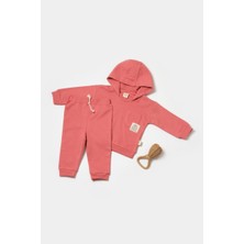 2D2B Baby Organik  Kapüşonlu Sweatshirt Pantolon Set