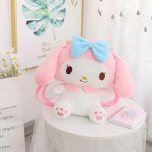 Htun My Melody Kuromi Sırt Cinnamoroll Peluş Sevimli Karikatür Omuz Anime Fan Oyuncak Seyahat Orta Pembe Çantası (Yurt Dışından)