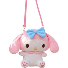 Htun My Melody Kuromi Sırt Cinnamoroll Peluş Sevimli Karikatür Omuz Anime Fan Oyuncak Seyahat Orta Pembe Çantası (Yurt Dışından)
