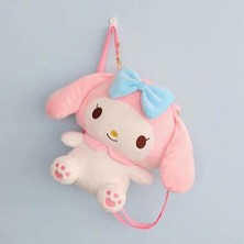 Htun My Melody Kuromi Sırt Cinnamoroll Peluş Sevimli Karikatür Omuz Anime Fan Oyuncak Seyahat Orta Pembe Çantası (Yurt Dışından)