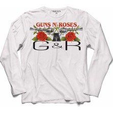 Kendim Seçtim Guns N And Roses Gun Gül ve Kan  Uzun Kollu Tişört