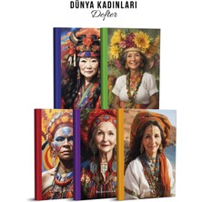 Yapay Zeka Sanat Dünya Kadınları Defterler 5'li