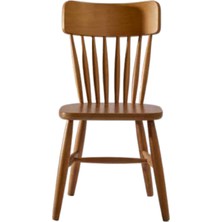 Bengi Ticaret Sandalye ST Zus203 Çıtalı Sırtlık Model Kayın Ayak Parlak Ceviz Boya Ayak El Yapı