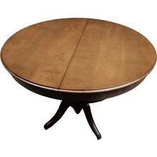 Bengi Ticaret  Masa Baba Ayak Klasik Kayın Kaplama Mdf Tabla Ihlamur Ayak Ceviz Boya 110CM Açılır