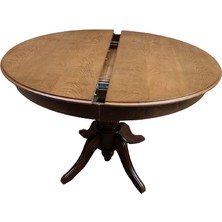 Bengi Ticaret  Masa Baba Ayak Klasik Kayın Kaplama Mdf Tabla Ihlamur Ayak Ceviz Boya 110CM Açılır