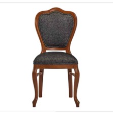 Bengi Ticaret Sandalye Zus027 Oval Sırtlık Model Kayın Aslan Ayak Örgü Kumaş Parlak Ceviz ElYapı