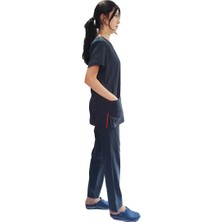 Emel Şahin Tekstil Emel Tekstil Doktor Terikoton Kadın  Likralı Kumaş Koyu Lacivert Takım 4811