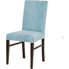 Bengi Ticaret Sandalye ST Zus076  Model Turkuaz Mavi Ort Oturum BayFace Kumaş Kayın Küt Ayak