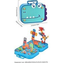 Perfect Choice 211PCS 3D Dıy Elektrikli Matkap Bulmaca Seti Oyuncaklar - Mavi (Yurt Dışından)