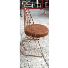 Sandalye ST İSTANBUL TEL Model Metal ROSE Kaplam Kiremit RENK Balkon-Bahçe Elyapı