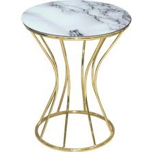 Bengi Ticaret Brc Kum Saat Fiskos Model Beyaz Mermer Desen Metal Çelik Gold Renk Kaplama Elyapım