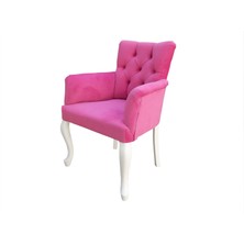Bengi Ticaret Berjer Takım Model Kayın Torna Aslan Lükens Parlak Beyaz Renk Pembe Kapiton Kumaş