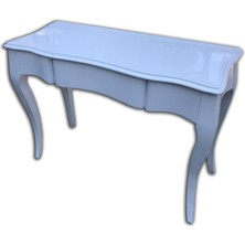 Bengi Ticaret Dresuar Masa Çift Bombe Model Kayın Klasik Aslan Ayak Parlak Beyaz Boya El Yapım