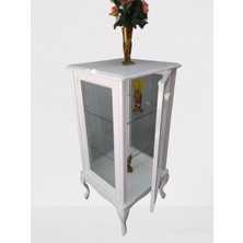 Bengi Ticaret Gümüşlük Kare Model 98 cm Parlak Beyaz Boya Kayın Lükens Aslan Ayak 2raf Elyapım