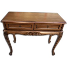 Bengi Ticaret Dresuar Elzem Çift Çekmec Rustik Oyma Aslan Ayak Kayın Kaplam Natüre Ceviz Elyapım