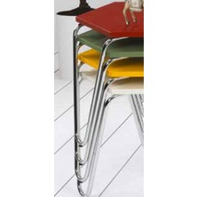 Bengi Ticaret Zigon Osm Kare Sehpa Metal V Ayak Kahverengi Mermer Renk Tabla Kutu Sevk El Yapım