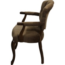 Bengi Ticaret Berjer Aslan Ayak Model Parlak Ceviz Baby Face Kumaş Kapitone Ort Oturum El Yapım