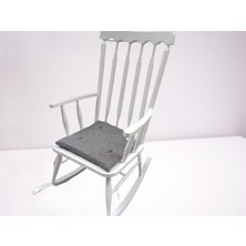 Sandalye ST Sallanan Bambu Kayın Retro Ayak Parlak Beyaz Lake kumaş minder Elyapı